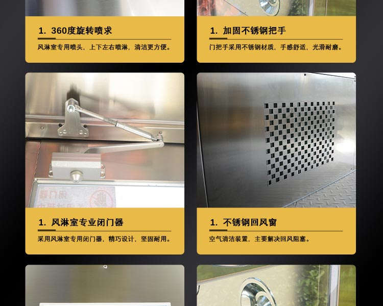 不銹鋼L轉角風淋室